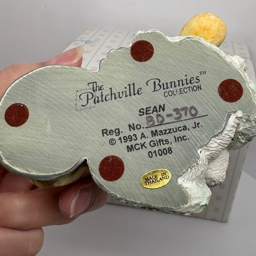 1993 The Patchville Bunnies SEAN‎ Figurine Alfred Mazzuca Jr MCK Easter Rabbit